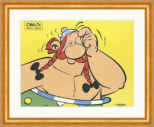 Biller Antik Obelix Zöpfe Gallier Uderzo Asterix Dick Plakat Plakatwelt 1073 Gerahmt von Biller Antik