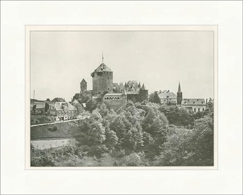 Biller Antik Schloss Burg an der Wupper Solingen Glockenturm Höhenburg F_Vintage 01864 von Biller Antik