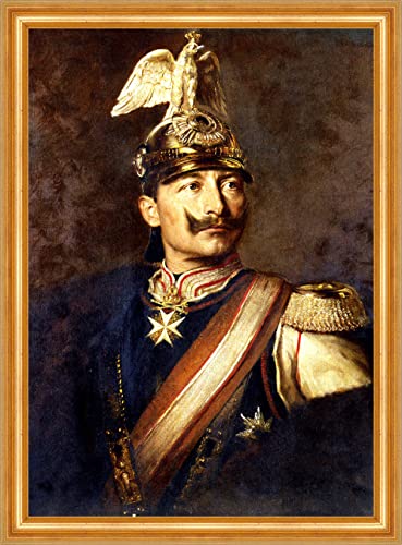 Biller Antik Wilhelm II. Kaiser von Deutschland Ludwig Noster Hohenzollern A3 144 Gerahmt von Biller Antik