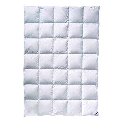 Billerbeck Daunendecke Martina® - 155 x 220 cm Decke - Ganzjahresdecke - allergikergeeignet – 90% Gänsedaunen, 10% Gänsefedern - weiß von Billerbeck