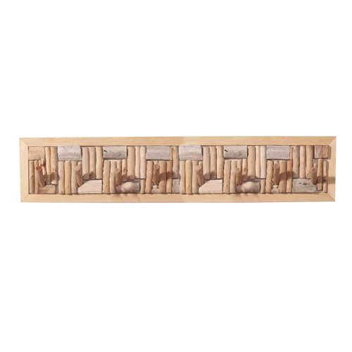 Billg Vintage Wandgarderobe 5/6/8 AST-Haken Fundholz Baumstamm Baumstamm Holz Garderobenleiste Garderobenpaneel Garderobenhaken Garderobe von Billg