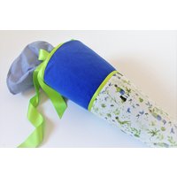 Schultüte, Zuckertüte, Stoffschultüte "Imelda Und Katerle" Personalisierbar, Einschulung Schulkind Erstklässler von Billinchen