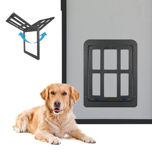 Billionchains Hundeklappe für Fliegengitter Automatischen Verschluss Hundeklappe für Große Hunde Abschließbar Geeignet für Mittlere bis Große Hunde, Schwarz Billionchains Hundeklappe für Fliegengitter Automatischen Verschluss Hundeklappe für Große Hunde Abschließbar Geeignet für Mittlere bis Große Hunde, Schwarz von BillionChains