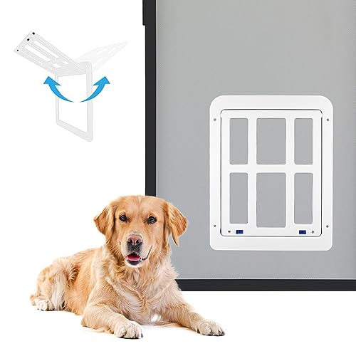 Billionchains Hundeklappe für Fliegengitter Automatischen Verschluss Hundeklappe für Große Hunde Abschließbar Geeignet für Mittlere bis Große Hunde, Weiß Billionchains Hundeklappe für Fliegengitter Automatischen Verschluss Hundeklappe für Große Hunde Abschließbar Geeignet für Mittlere bis Große Hunde, Weiß von BillionChains