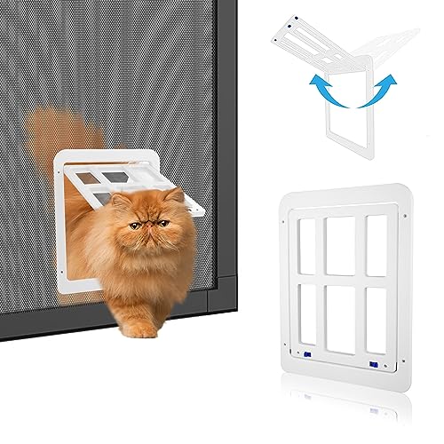 Billionchains Katzenklappe Fliegengitter für Schiebetür Automatischen Verschluss Katzenklappe für Fliegengittertüren Abschließbar Geeignet für Katzen/Welpen, Weiß Billionchains Katzenklappe Fliegengitter für Schiebetür Automatischen Verschluss Katzenklappe für Fliegengittertüren Abschließbar Geeignet für Katzen/Welpen, Weiß von BillionChains