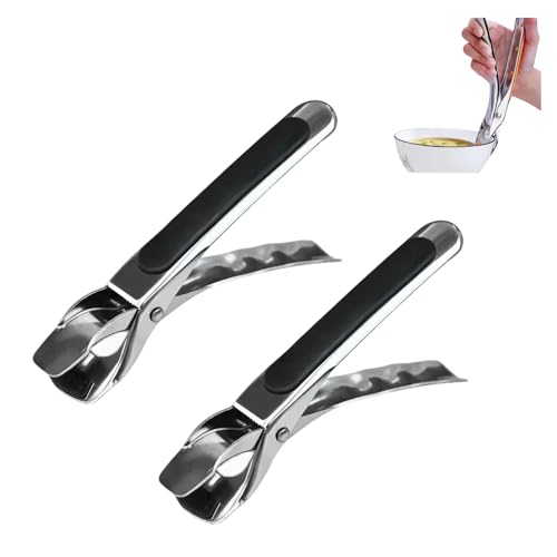 2 Stück Anti Verbrühungs Airfryer Zange Rutschfeste Ofenzange Anti-Verbrühungsschutz Edelstahl Verbrühschutzclip Küche Greifer für Heißluftfritteuse von Billowvolve