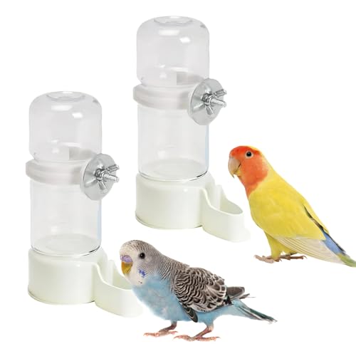2 x 140 ml Vogel-Wasserspender, automatische Trinkflaschen, transparente Trinkkäfige, kein Durcheinander, für Nymphensittiche, Wellensittiche, Sittiche, Sittiche, Sittiche, Lovebirds 2 x 140 ml Vogel-Wasserspender, automatische Trinkflaschen, transparente Trinkkäfige, kein Durcheinander, für Nymphensittiche, Wellensittiche, Sittiche, Sittiche, Sittiche, Lovebirds von Billowvolve
