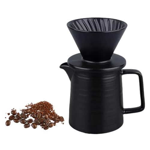 500ml Porzellan Pour Over Kaffeebereiter mit Tasse Wiederverwendbar Kaffeekanne Handfilter Kaffee-Tropfer kaffeefilter Tropfkaffeemaschine von Billowvolve