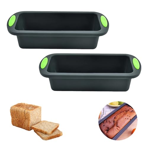 Billowvolve 2 Stück 28x12x6.5cm Silikon Brotbackform und Kastenform Antihaft Brotbackformen Brotform für Kuchen und Brote,Dunkelgrau Billowvolve 2 Stück 28x12x6.5cm Silikon Brotbackform und Kastenform Antihaft Brotbackformen Brotform für Kuchen und Brote,Dunkelgrau von Billowvolve