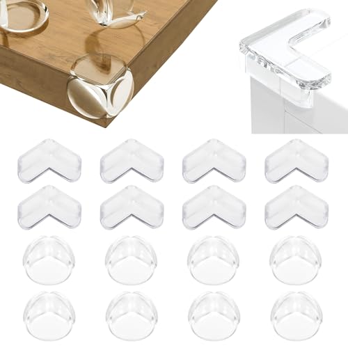 BillyBath 16 Stück Ecken&Kantenschutz Set, Schutzecken für Babys -Eckenschutz Transparent Tisch Geeignet für Verschiedene Möbel, um das Baby vor Verletzungen zu schützen von BillyBath