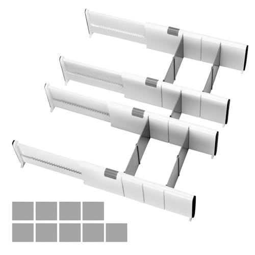 Schubladen Ordnungssystem Schubladentrenner Verstellbar Schubladenteiler Schubladen Trennsystem Küche Schubladenteiler Organizers mit 9 Einsätzen für Küche Badezimmer Schlafzimmer Kommode 27-44cm 4Pcs Schubladen Ordnungssystem Schubladentrenner Verstellbar Schubladenteiler Schubladen Trennsystem Küche Schubladenteiler Organizers mit 9 Einsätzen für Küche Badezimmer Schlafzimmer Kommode 27-44cm 4Pcs von BillyBath