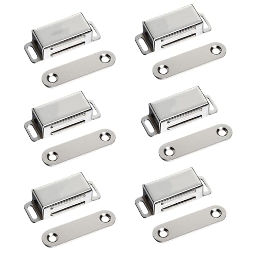 Magnetverschluss,Biluer 6 PCS Magnetschloss Türmagnet Magnetschnäpper Magnet Schranktür Schrankmagnete Magnete Schranktüren Magnetverschluss Schrank Tür Magnet von Biluer
