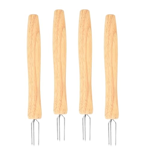 Pellkartoffelgabel,Biluer 4 PCS Maiskolben Spieße Pieksi Und Griffel Mais Spieße Maiskolben Halter von Biluer