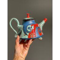 Handbemaltes Keramik Teeservice Einzigartiges Geschenk Aus von BilyanaArtCeramic