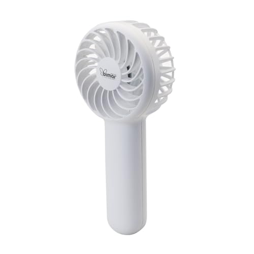 bimar VA50 Mini-Ventilator, tragbar, wiederaufladbar, mit USB-Kabel, Einstellung der Intensität und des Luftmodus. Mini-Tischventilator mit 3 Geschwindigkeiten, Ständer, Lüfter für Abkühlung von Bimar