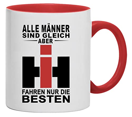 Alle Männer sind gleich, aber IHC fahren nur die Besten Tasse Kaffeebecher, Keramik, 330 ml | Weiß/Rot von Bimaxx