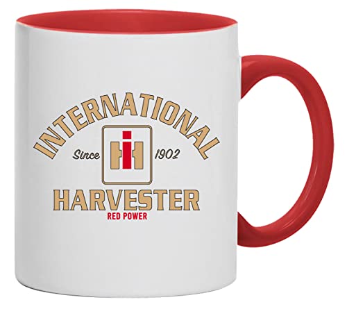 Kaffee-Tasse International Harvester Red Power IHC | weiß/rot von Bimaxx