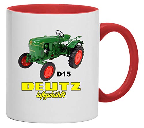 Bimaxx Deutz Luftgekühlt D 15 Tasse Kaffeebecher Keramik, 330 ml Inhalt | Weiß/Rot Bimaxx Deutz Luftgekühlt D 15 Tasse Kaffeebecher Keramik, 330 ml Inhalt | Weiß/Rot von Bimaxx
