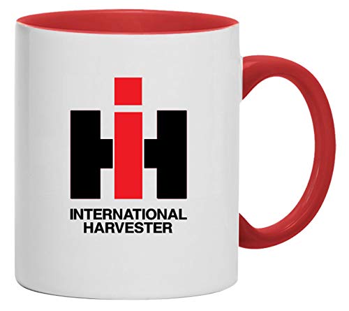 IHC International Harvester Tasse Kaffeebecher, Keramik, 330 ml | Weiß/Rot von Bimaxx
