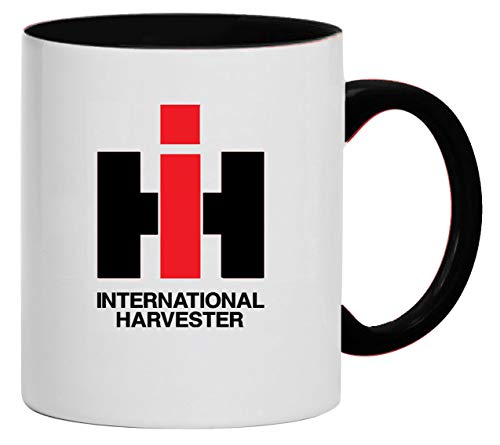 IHC International Harvester Tasse Kaffeebecher, Keramik, 330 ml | Weiß/Schwarz von Bimaxx