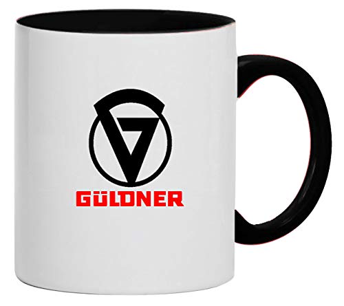 Güldner Schlepper Traktor Schlepper Logo/Motiv Tasse Kaffeebecher Keramik, 330 ml Inhalt | Weiß/Schwarz von Bimaxx