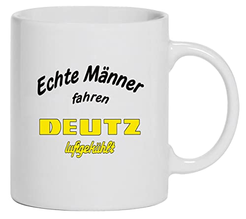 Echte Männer fahren Deutz Luftgekühlt Tasse Kaffeebecher, Keramik, 330 ml | Weiß Echte Männer fahren Deutz Luftgekühlt Tasse Kaffeebecher, Keramik, 330 ml | Weiß von Bimaxx