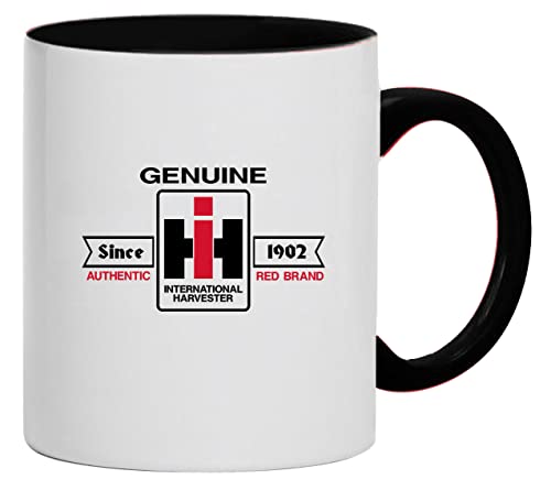 IHC International Harvester Genuine Red Brand Tasse Kaffeebecher Keramik, 330 ml Inhalt | Weiß/Schwarz IHC International Harvester Genuine Red Brand Tasse Kaffeebecher Keramik, 330 ml Inhalt | Weiß/Schwarz von Bimaxx