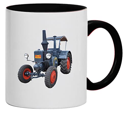 Kaffee-Tasse Lanz Bulldog Abbildung Typ D 9506 | weiß/schwarz von Bimaxx