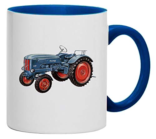 Bimaxx Kaffeetasse | Hanomag C 224 Combitrac | weiß/blau von Bimaxx