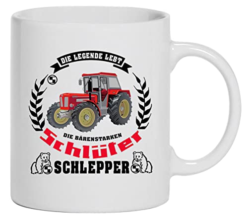 Schlüter - Die Legende lebt Tasse Kaffeebecher Keramik, 330 ml Inhalt | Weiß Schlüter - Die Legende lebt Tasse Kaffeebecher Keramik, 330 ml Inhalt | Weiß von Bimaxx