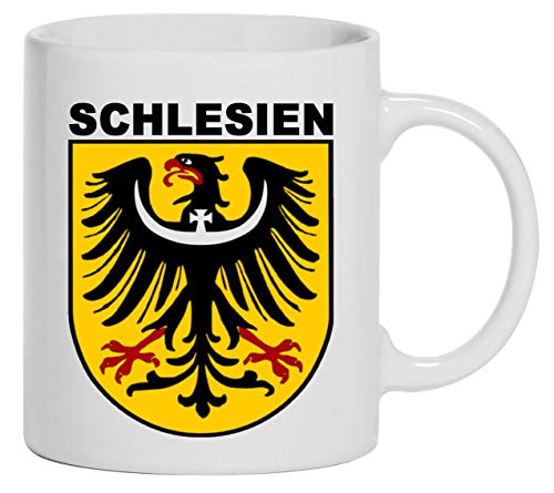 Wappen Schlesien Tasse Kaffeebecher Keramik, 330 ml Inhalt | Weiß von Bimaxx