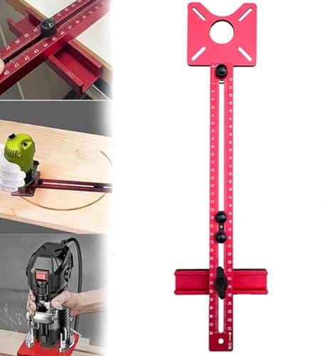 3 in 1 Fräsnuthalterung für Oberfräsen Router Milling Groove Bracke Oberfräsen Tischplatte verstellbares Schrank Schablonenwerkzeug Aluminium Frästisch Einlegeplatte für die Holzbearbeitung (Rot) 3 in 1 Fräsnuthalterung für Oberfräsen Router Milling Groove Bracke Oberfräsen Tischplatte verstellbares Schrank Schablonenwerkzeug Aluminium Frästisch Einlegeplatte für die Holzbearbeitung (Rot) von Bimhayuu