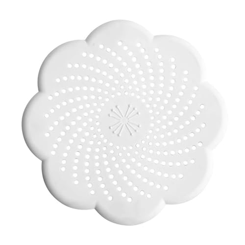 Abflusssieb Silikon Waschbecken Bad Abflusssieb Dusche Haarfänger Badewanne Abflussabdeckung Abflusssieb für Badezimmer Abfluss Sieb Sink Strainer Badewanne und Küche (Weiß) von Bimhayuu