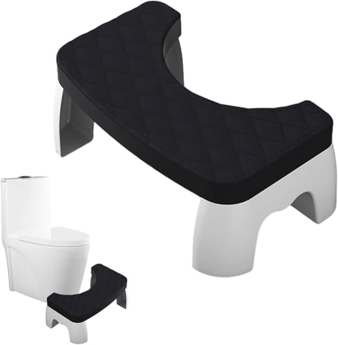 Badezimmer-Kothocker, tragbarer Badezimmer-Hocker, praktischer Toilettenhocker, robuster Kunststoff, Hocker, Hocker, Fußhocker für Kinder, Senioren und Erwachsene, Schwarz Badezimmer-Kothocker, tragbarer Badezimmer-Hocker, praktischer Toilettenhocker, robuster Kunststoff, Hocker, Hocker, Fußhocker für Kinder, Senioren und Erwachsene, Schwarz von Bimhayuu