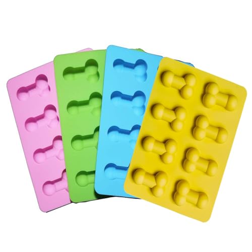 Eiswürfelform Silikonform Lustige Eiswürfelform Mini Schokoladen Backform Neuheit EiswüRfelform Ice Seifenformen Silikon für Schokolade SüßIgkeiten,Gelee,Kekse, EiswüRfel (4 PCS) von Bimhayuu
