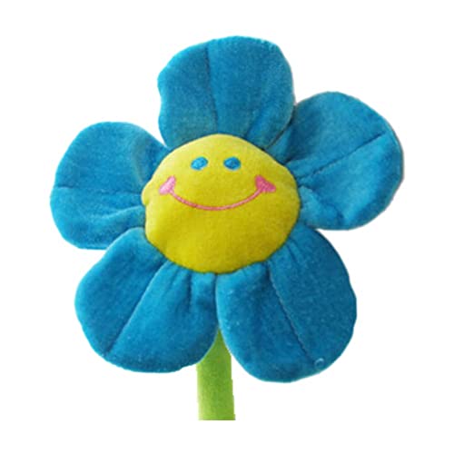 Gefüllte künstliche Blume Plüsch Happy Birthday Blume Sonnenblumenstrauß mit biegbaren Stielen gefüllte Blume Heimdekoration für Hochzeit Party Geburtstag Weihnachten (Blau) von Bimhayuu