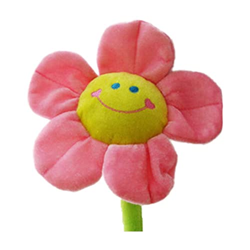 Gefüllte künstliche Blume Plüsch Happy Birthday Blume Sonnenblumenstrauß mit biegbaren Stielen gefüllte Blume Heimdekoration für Hochzeit Party Geburtstag Weihnachten (Pink) von Bimhayuu