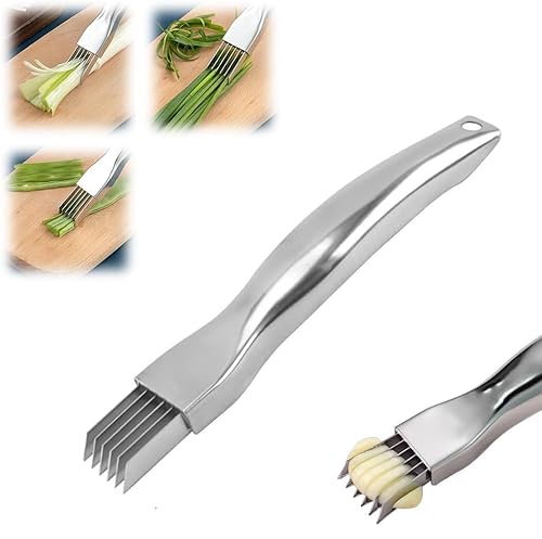 Spring Onion Slicer Frühlingszwiebelschneider Edelstahl Scallion Slicer Zwiebelmesser Zwiebel Shredder Messer Scallion Cutter Obst Gemüse Lebensmittel Knoblauch Chopper für Küche Restaurant (1 STK) Spring Onion Slicer Frühlingszwiebelschneider Edelstahl Scallion Slicer Zwiebelmesser Zwiebel Shredder Messer Scallion Cutter Obst Gemüse Lebensmittel Knoblauch Chopper für Küche Restaurant (1 STK) von Bimhayuu