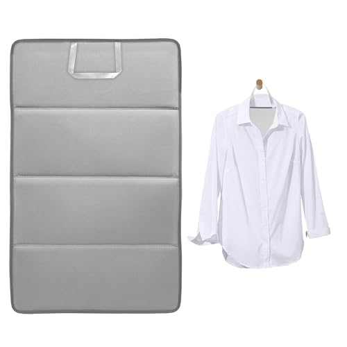 Bimkole Bügelmatte - Faltbare Bügelunterlage für Tisch, geeignet für Dampfbügeleisen - rutschfeste Bügelmatte für Kleidungsstücke - Praktisches Zubehör Zuhause und auf Reisen, 68x41 cm von Bimkole