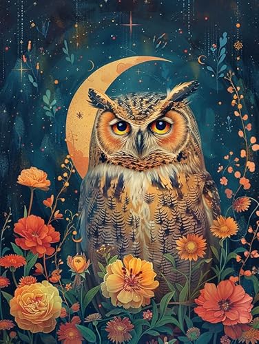 Bimkole DIY 5D Diamond Painting Zubehör Mondadler, Tier Diamant Malerei Kit Voll Runde Bohrer Malen nach Zahlen Malerei Stickerei Kreuzstich Diamond Dekoration 30x40cm Bimkole DIY 5D Diamond Painting Zubehör Mondadler, Tier Diamant Malerei Kit Voll Runde Bohrer Malen nach Zahlen Malerei Stickerei Kreuzstich Diamond Dekoration 30x40cm von Bimkole