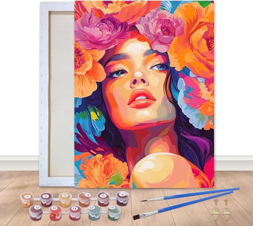 Bimkole Malen Nach Zahlen Erwachsene Gerahmt Frau, Ölgemälde paint by numbers kits Blume, Acrylfarbe Anfänger Zeichnen Malen mit Pinseln Mauer Dekor Kunst 20x30 cm Bimkole Malen Nach Zahlen Erwachsene Gerahmt Frau, Ölgemälde paint by numbers kits Blume, Acrylfarbe Anfänger Zeichnen Malen mit Pinseln Mauer Dekor Kunst 20x30 cm von Bimkole