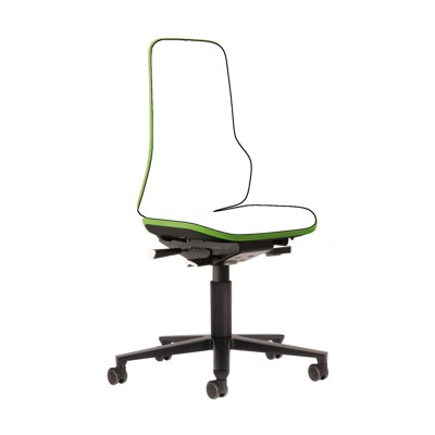 Basis-Stuhl NEON mit Synchrontechnik und Rollen, grau von Bimos