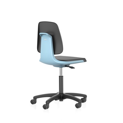Stuhl Labsit 2 blau Integral-Schaum, Rollen von Bimos
