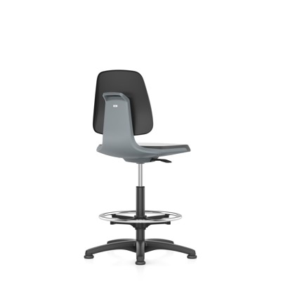 Stuhl Labsit 3 anthrazit Kunst-Leder, Rollen von Bimos