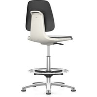bimos Arbeitsstuhl Labsit mit Gleiter Sitzhöhe 520-770 mm PU-Schaum Sitzschale weiß von Bimos