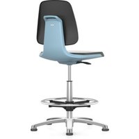 bimos Arbeitsstuhl Labsit mit Gleiter Sitzhöhe 520-770 mm Supertec Sitzschale blau von Bimos