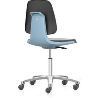 bimos Arbeitsstuhl Labsit mit Rollen Sitzhöhe 450-650 mm Supertec Sitzschale blau von Bimos