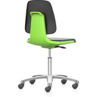 bimos Arbeitsstuhl Labsit mit Rollen Sitzhöhe 450-650 mm Supertec Sitzschale grün von Bimos