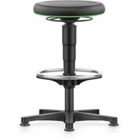 bimos Drehhocker Integralschaum Sitzhöhe 530 - 750 mm mit Gleiter und Fußring von Bimos