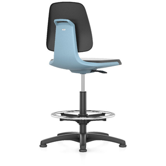bimos - Stuhl Labsit 3 blau Kunst-Leder, Rollen von Bimos